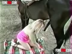 Deep horse porn moments for the huge tits house wife in heats
